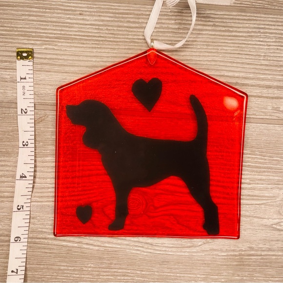 Stained glass sun catcher beagle hound spaniel dog coaster decoration orniment - Picture 5 of 5